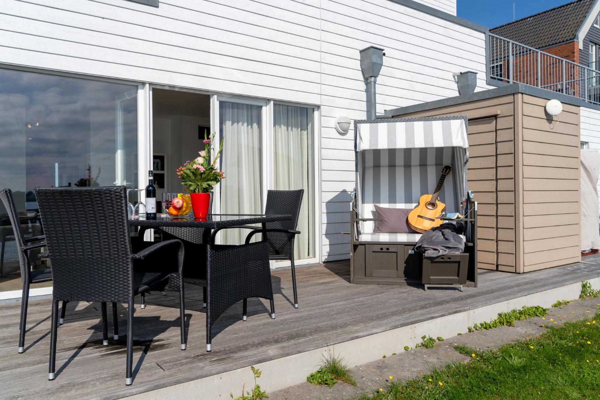 3-Zi-Fewo Brigantine 33 By Seeblick Ferien Oro, Wasserblick,Sauna Olpenitz Exterior foto